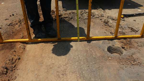 HVS test section after removal of HVS