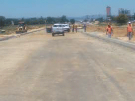 Condition of the exposed sub-base after 3 months of heavy rain